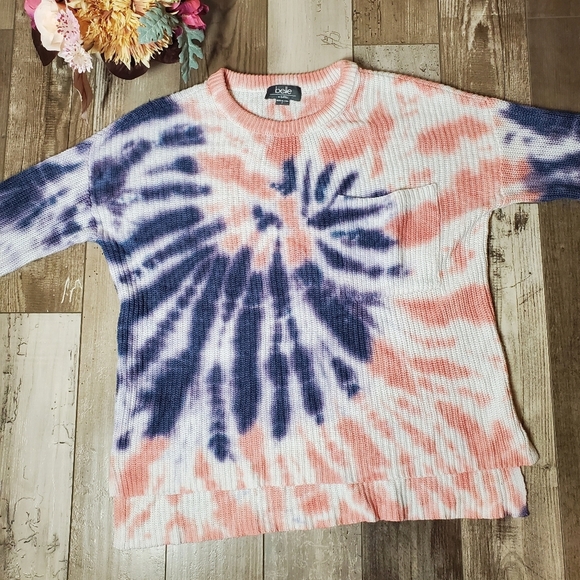 Belle by Belldini Women's Tie-Dye Crew Neck Sweater Size Small NWOT - Picture 16 of 16